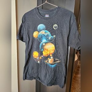 Vintage 90s mickey mouse planet Disney tee shirt size medium